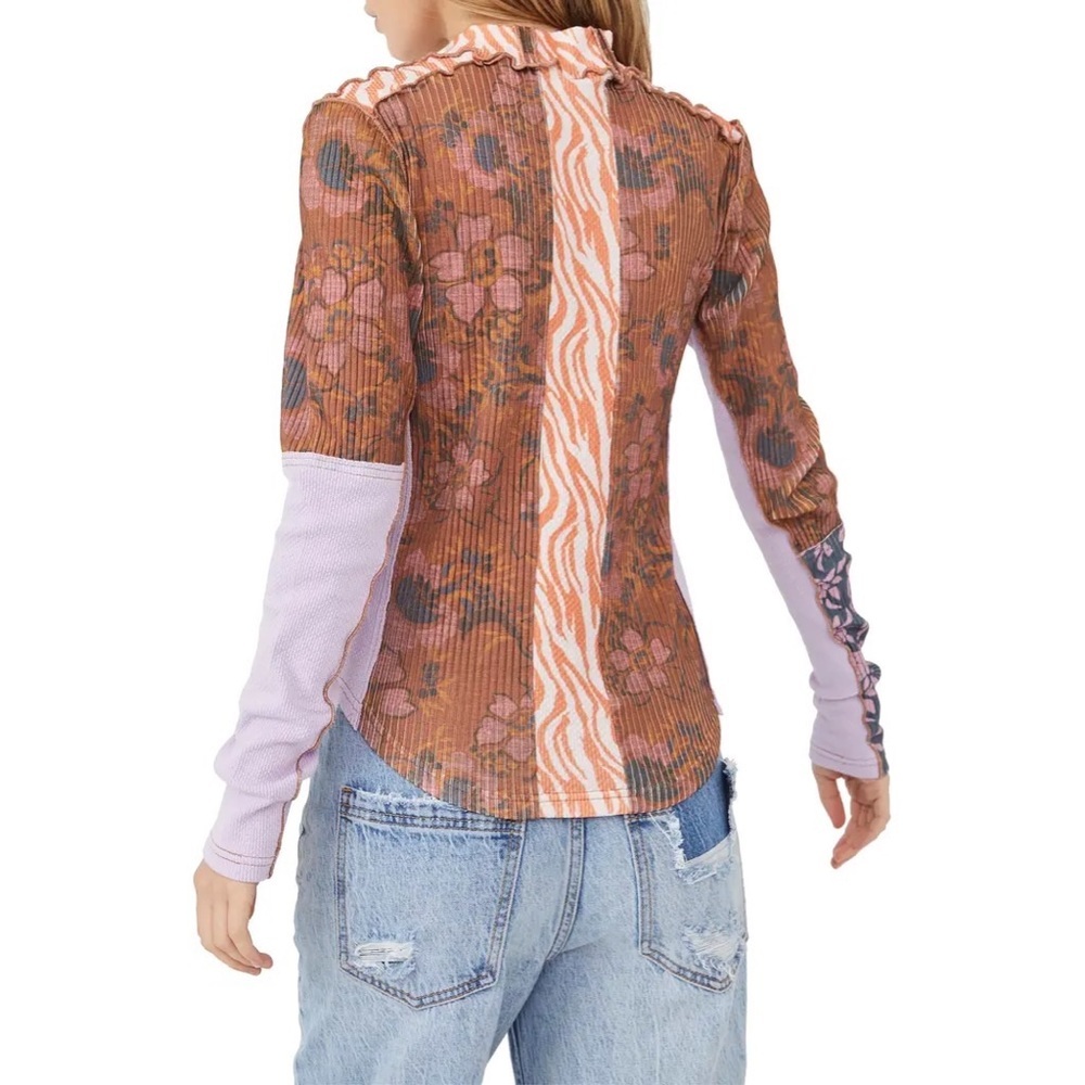 FREE PEOPLE Meadow Mix Top Rust Combo - Picture 4 of 5